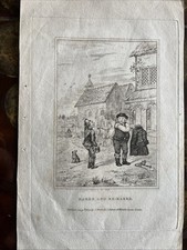 Original Antique John leech Engraving Print Marks And Remarks 1820