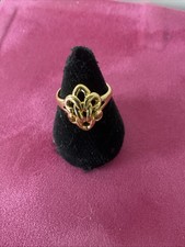 Vintage Monet Gold Coloured Costume Jewellery Ring Size M1/2