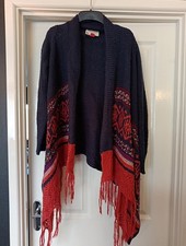 Falmer Heritage Ladies Navy Mix Open Front Cardigan. Size 8