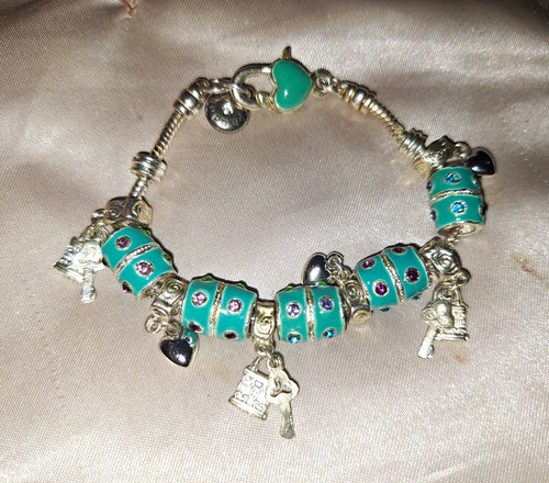 Snake chain charm bracelet - snake,