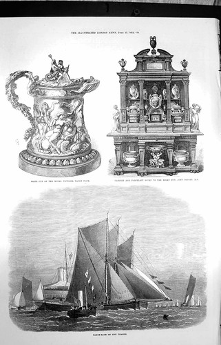 Original old antique print - old,