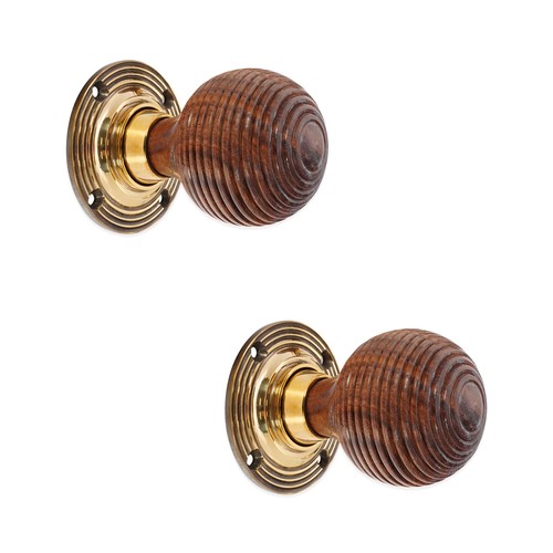 Door knobs pair aged brass - aged,