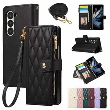 Zip Wallet Case Leather Flip