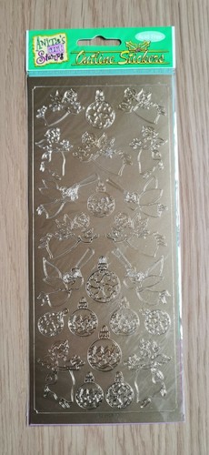 Gold christmas stickers - christmas, stickers-