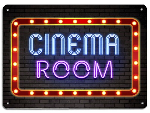 Cinema room sign printed - ,