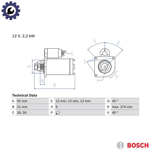Starter 986 016 - starter, 210