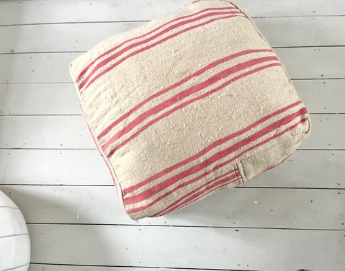 Vintage moroccan floor pouf - moroccan,
