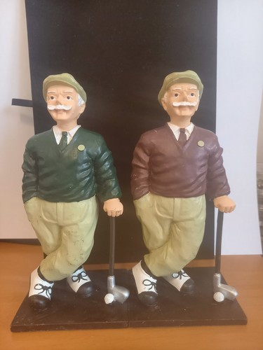 Golfer gentleman figurines - 2x,