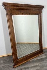 Vintage French Style Oak Wall Mirror Carved Wall Frame LOT 4502