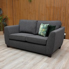 DFS 'Orlby' 2 Seater Sofa Charcoal Benita Basket Weave Fabric RRP £600 NEW