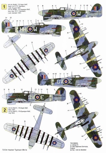 Techmod tm72034 hawker - techmod, 1:72