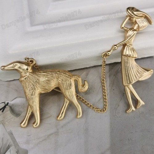 Vintage lady brooch pin - lady,