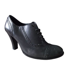 Ash TRAVIS Ladies Dark Iron All Leather Heeled Oxford Brogues Size EU 40 UK 7