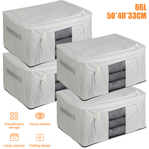 4pcs 66l folding storage - 66l,