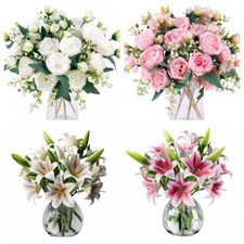 4 Bunches Artificial Flowers