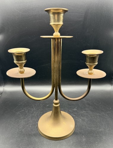 Vintage brass arm candelabra - 3,