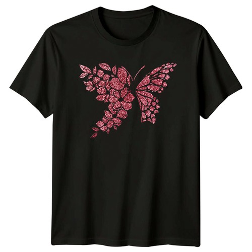 Sparkling floral butterfly - sparkling,
