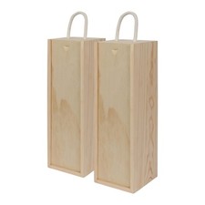 2x Single Bottle Wooden