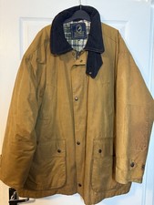 PG Field Waxed Jacket Mens Large Tan Brown Full Zip Wax Field Hunting Coat