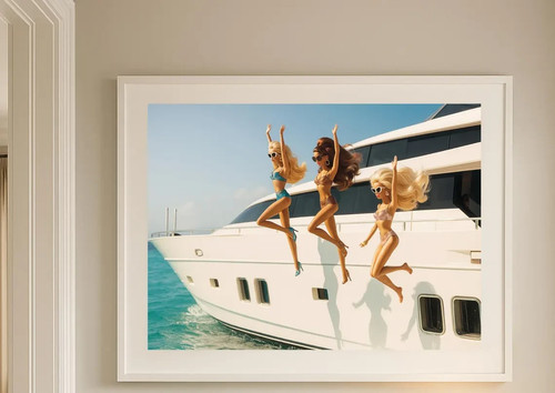 Luxury yacht art print - art,