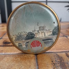 Vintage Coty Powder Compact Case Paris Scene 1940s