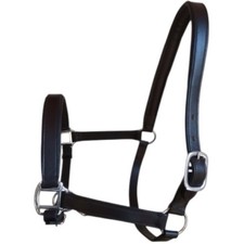 LEATHER HEADCOLLAR BROWN BLACK