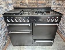 Rangemaster 110 Black Dual Fuel With Glass Lid L(read description)- DELIVERY...