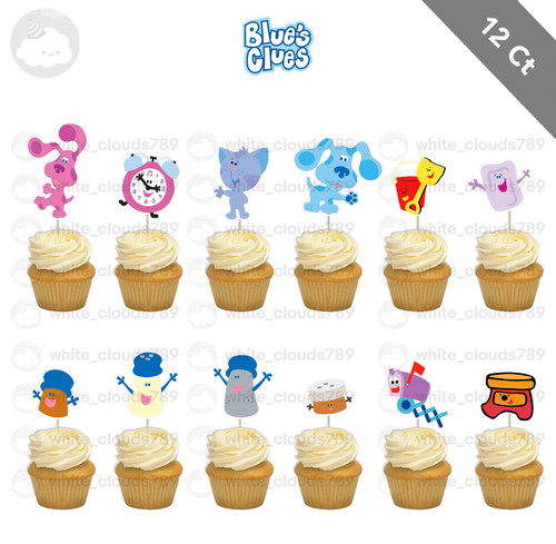 Blue clues cupcake topper - clues,
