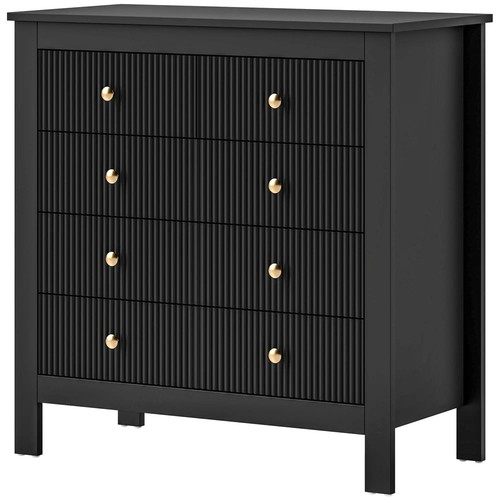 Homcom fluted bedroom elegant - fluted,