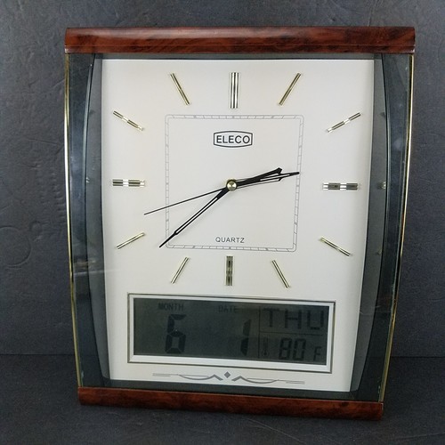 Eleco wall clock analog lcd - eleco,