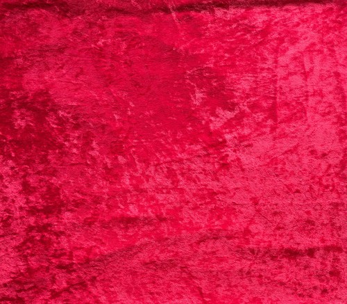 Red crushed velvet fabric - red,
