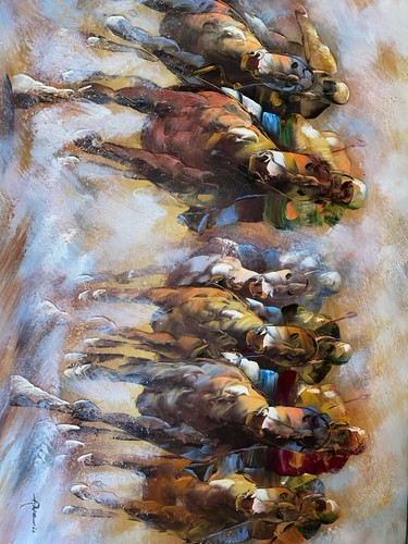 Large modern horse racing - modern,