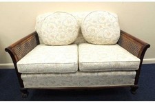 NEWLY FrenchPolished GEORGE V Walnut Bergere Sofa-FREEdvy-SeeMyOtherSofas