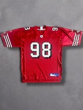 NFL Jersey Reebok San Francisco 49ers Peterson #98 Used L Vintage Retro Red