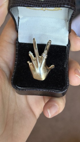 Vintage silver sculptural hand - vintage,