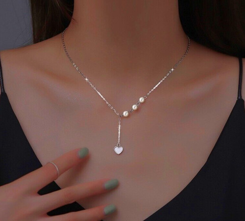 Pearl heart moonstone pendant - moonstone,