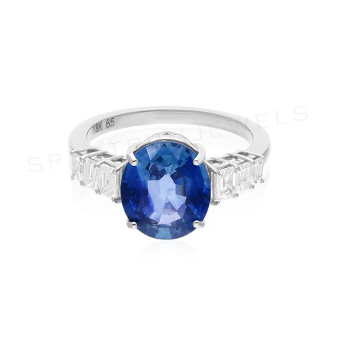 Oval engagement ring blue - engagement,