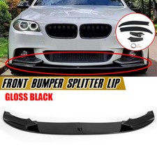 GLOSS BLACK FRONT SPLITTER LIP DIFFUSER FOR BMW 5 SERIES F10 11-16 M PERFORMANCE