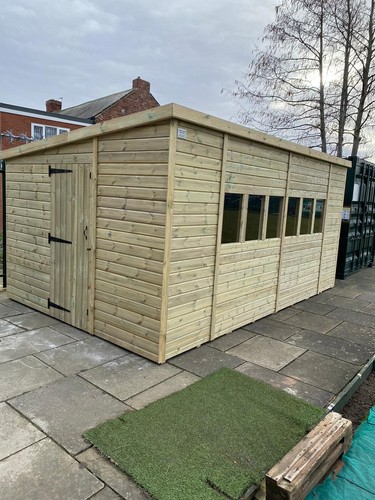16x10 pent garden - pent, shed