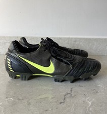 Nike T90 Laser II Football Boots. Black/Green. Size UK 11.