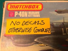 # PK-31 1/72 scale MATCHBOX P-40N WARHAWK/KITTYHAWK  MODEL KIT ** NO DECALS**