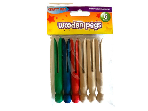 Wooden dolly pegs pack of - .,