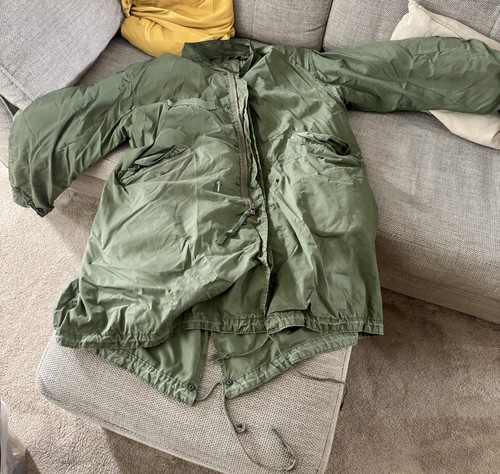 Genuine army parka with - army,