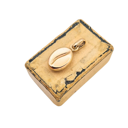 9ct gold coffee bean - coffee, charm