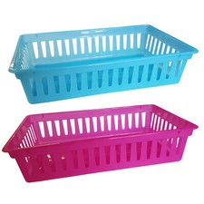 2 x PLASTIC STORAGE BASKETS