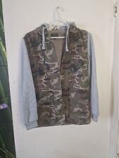 Topshop camouflage hoodie jacket sz 10