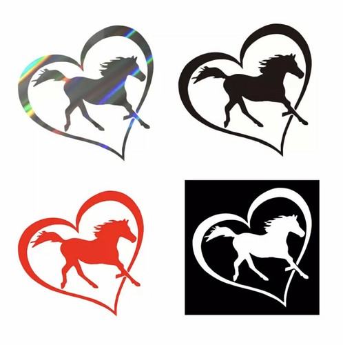 Horse heart vinyl sticker - vinyl,