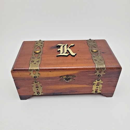Vtg wooden box cedar chest - vtg,