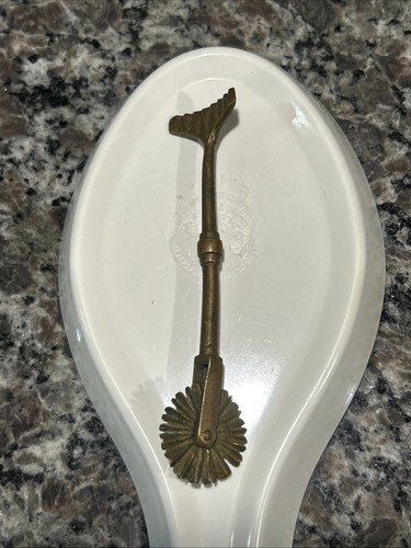Vintage brass pie crimper - pie,