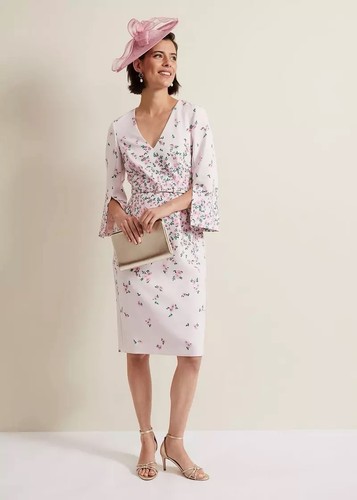 Summer pink floral belted - summer,